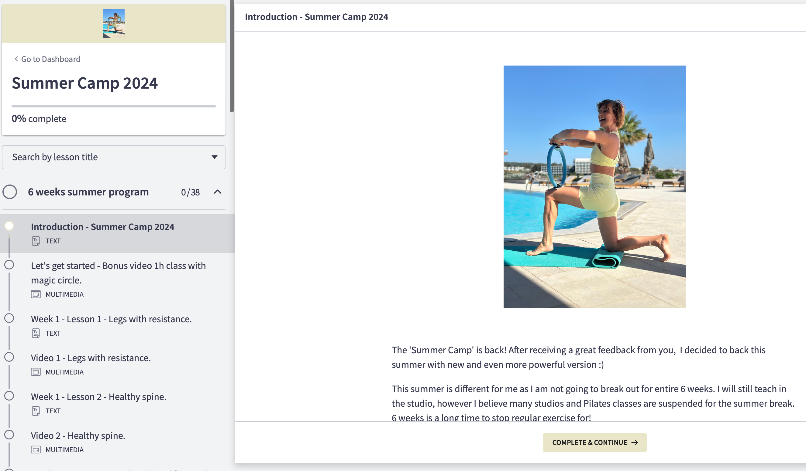 6 Week Strengthening Summer Camp Program 2024 - Sale!